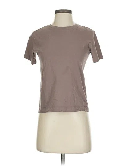 Pre-owned H&m Short Sleeve T-shirt In Brown