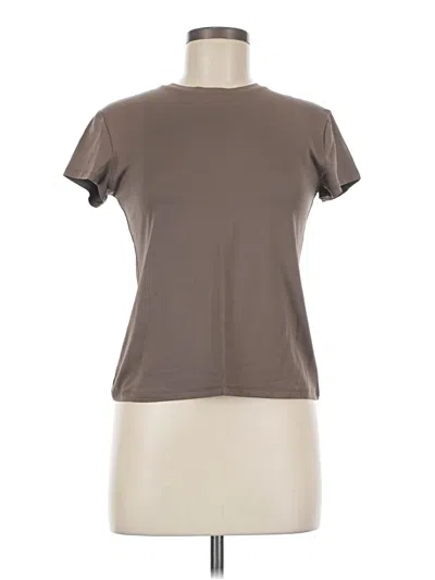 Pre-owned H&m Short Sleeve T-shirt In Brown