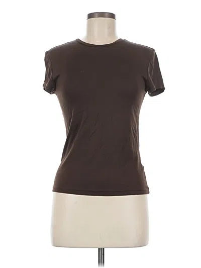Pre-owned H&m Short Sleeve T-shirt In Brown