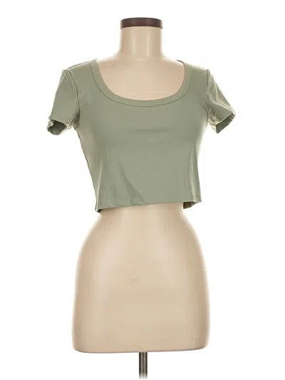 Pre-owned H&m Short Sleeve T-shirt In Green