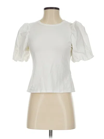 Pre-owned H&m Short Sleeve T-shirt In Ivory