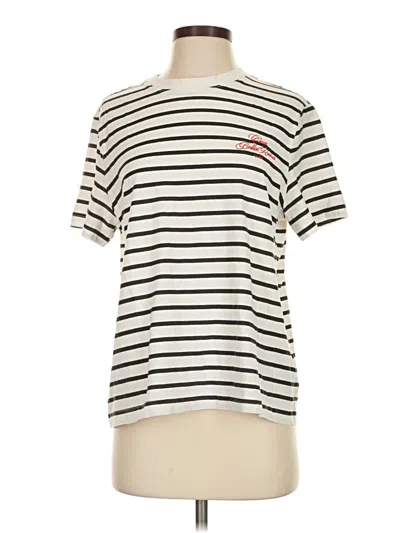 Pre-owned H&m Short Sleeve T-shirt In Ivory