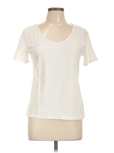 Pre-owned H&m Short Sleeve T-shirt In Ivory