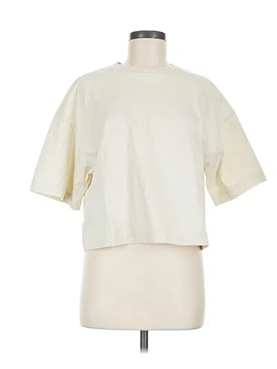 Pre-owned H&m Short Sleeve T-shirt In Ivory