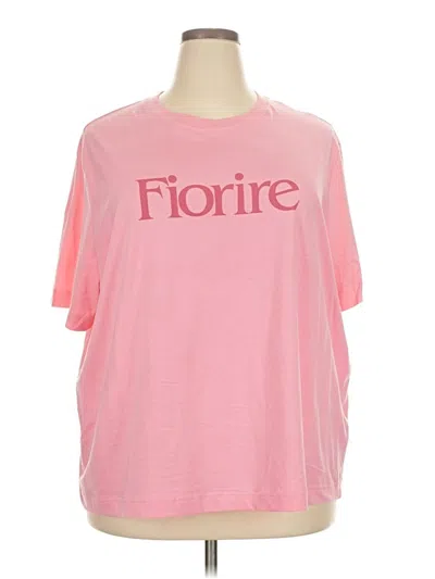 Pre-owned H&m Short Sleeve T-shirt In Pink