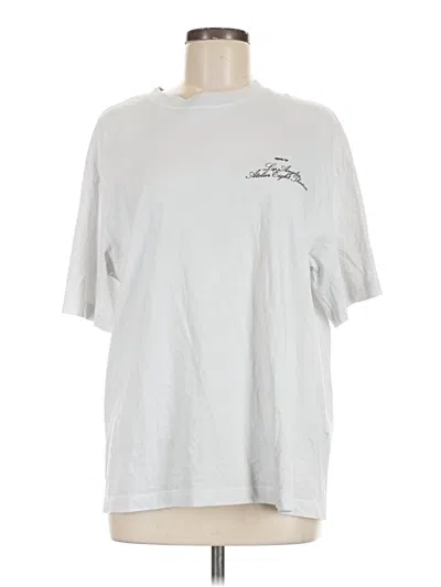 Pre-owned H&m Short Sleeve T-shirt In Silver