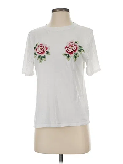 Pre-owned H&m Short Sleeve T-shirt In White