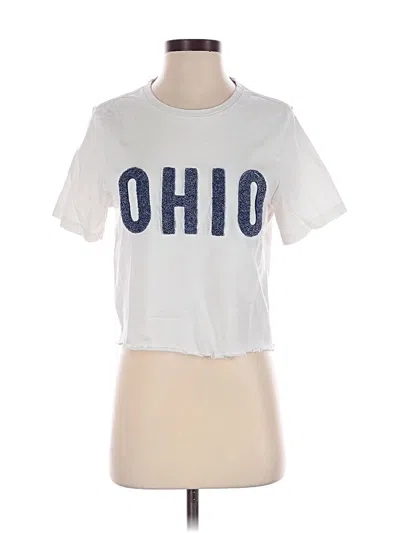 Pre-owned H&m Short Sleeve T-shirt In White