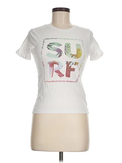 Pre-owned H&m Short Sleeve T-shirt In White