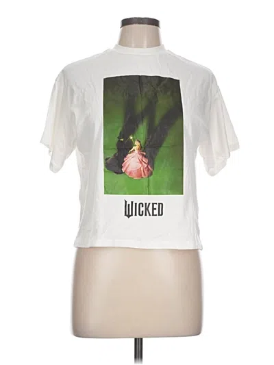 Pre-owned H&m Short Sleeve T-shirt In White