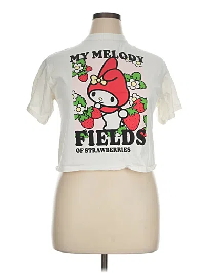 Pre-owned H&m Short Sleeve T-shirt In White