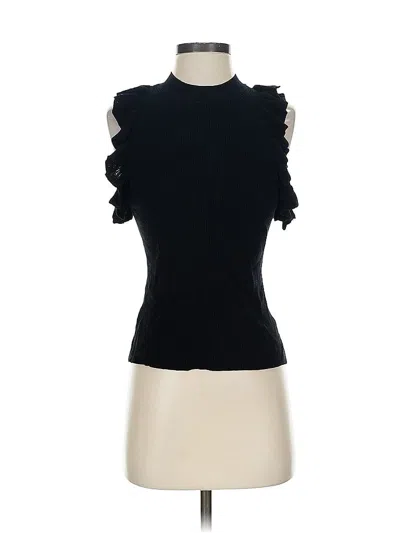 Pre-owned H&m Short Sleeve Turtleneck In Black