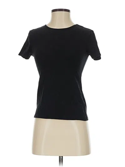 Pre-owned H&m Short Sleeve Turtleneck In Black