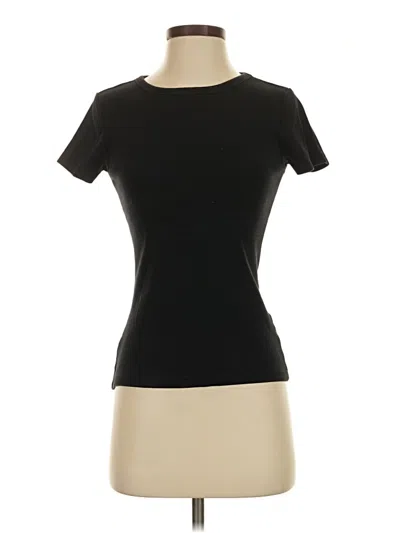 Pre-owned H&m Short Sleeve Turtleneck In Black