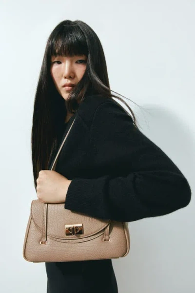 H&m Shoulder Bag In Beige