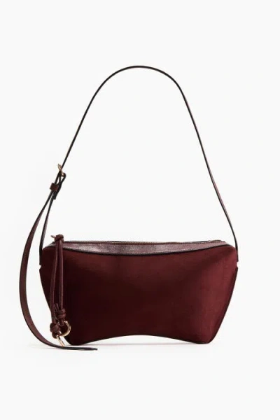 H&m Shoulder Bag In Burgundy