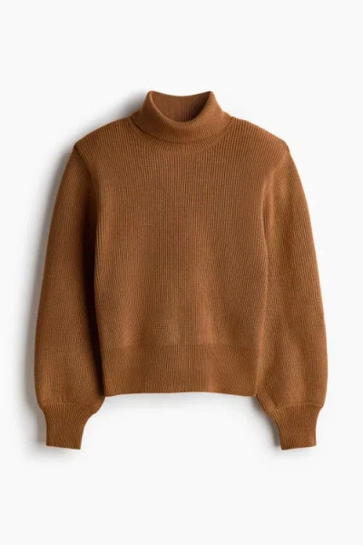 H&m Shoulder-pad Jumper In Brown