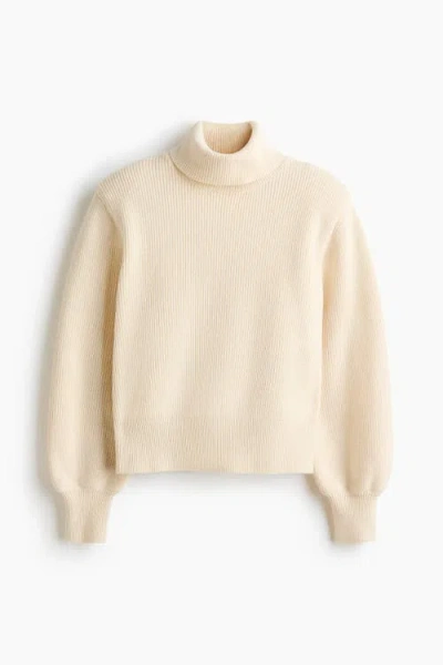 H&m Shoulder-pad Jumper In Neutral