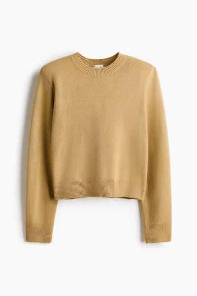 H&m Shoulder-pad Sweater In Brown