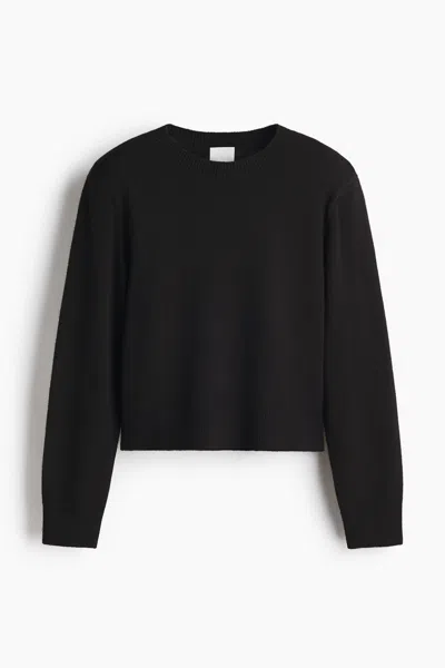H&m Shoulder-pad Sweater In Black