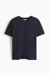 H&m Silk-blend T-shirt In Blue