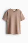 H&m Silk-blend T-shirt In Neutral