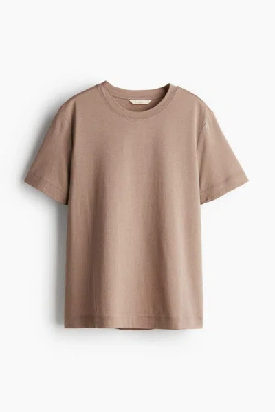 H&m Silk-blend T-shirt In Neutral