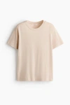 H&m Silk-blend T-shirt In Neutral