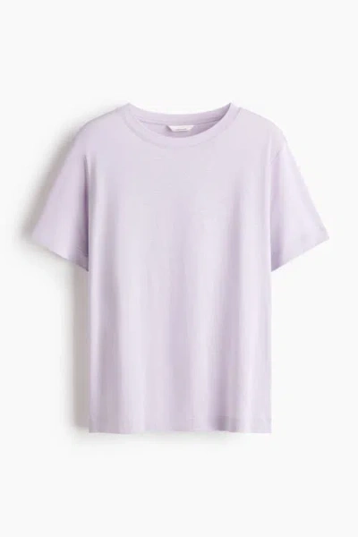 H&m Silk-blend T-shirt In Purple