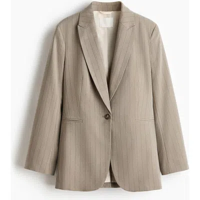 H&m Single-breasted Blazer In Nude