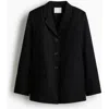 H&m Single-breasted Blazer In Black