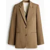 H&m Single-breasted Blazer In Brown