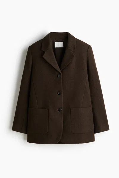 H&m Single-breasted Blazer In Brown