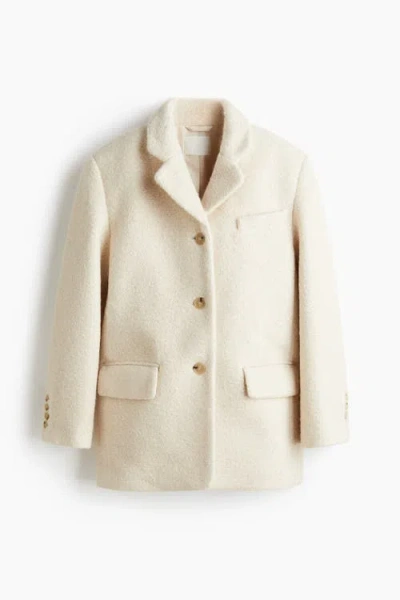 H&m Single-breasted Blazer In White