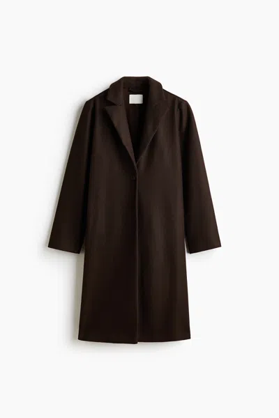 H&m Single-breasted Coat In Brown
