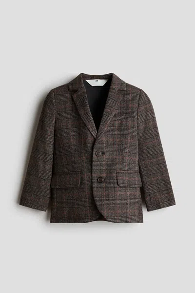 H&m Kids' Single-breasted Jacket In Brown