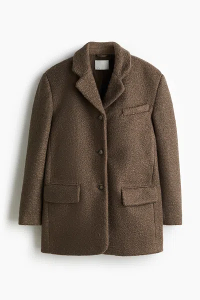H&m Single-breasted Jacket In Brown