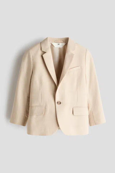 H&m Kids' Single-breasted Jacket In Neutral