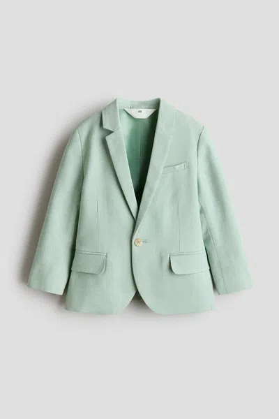 H&m Kids' Single-breasted Jacket In Green