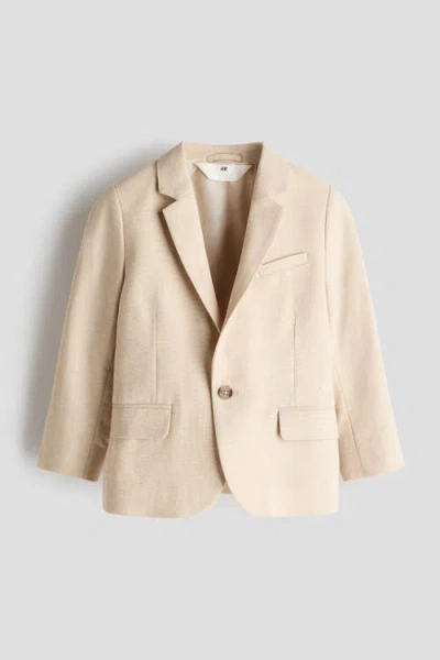H&m Kids'  Single-breasted Jacket In Neutral