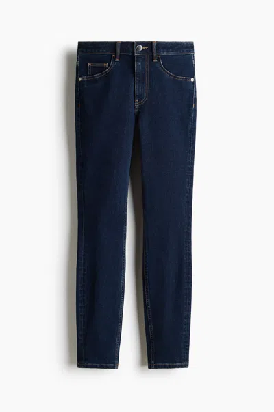 H&m Skinny High-waist Ankle Jeans In Blue