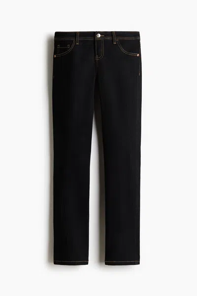 H&m Skinny Ultra-low-waist Ankle Jeans In Black