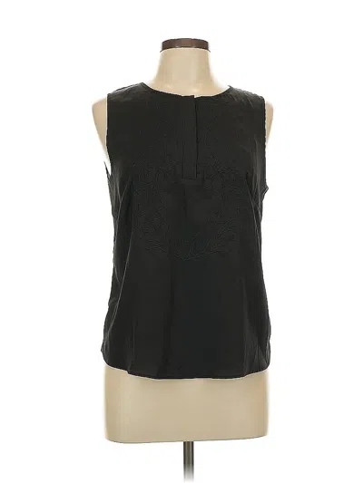 Pre-owned H&m Sleeveless Blouse In Black