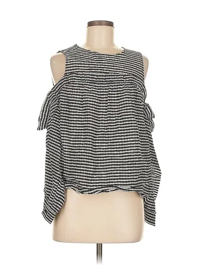 Pre-owned H&m Sleeveless Blouse In Black
