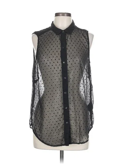 Pre-owned H&m Sleeveless Blouse In Black