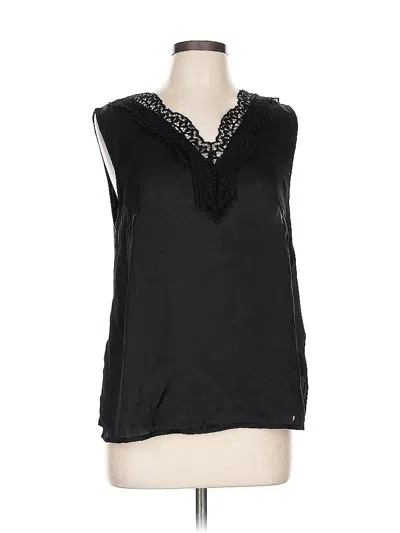 Pre-owned H&m Sleeveless Blouse In Black