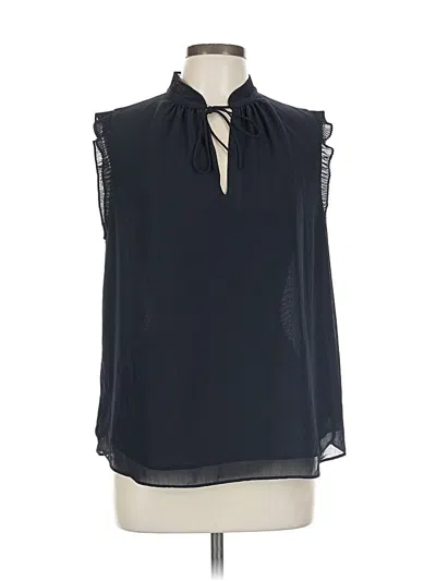 Pre-owned H&m Sleeveless Blouse In Black