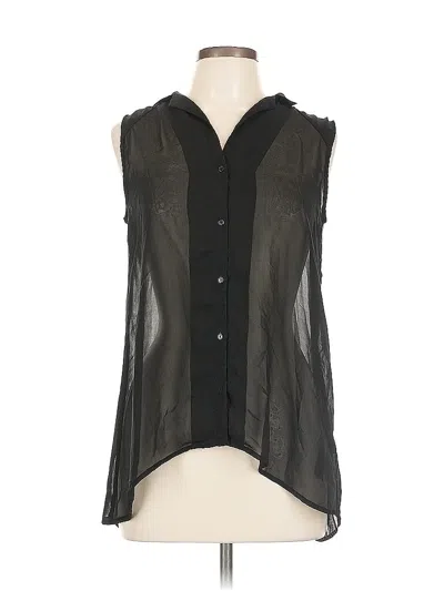 Pre-owned H&m Sleeveless Blouse In Black