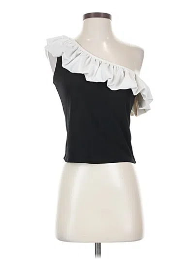 Pre-owned H&m Sleeveless Blouse In Black