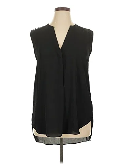 Pre-owned H&m Sleeveless Blouse In Black